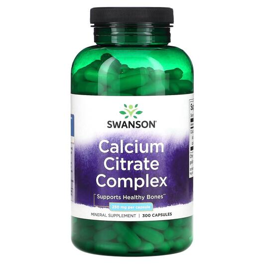Основное фото товара Swanson, Кальций, Calcium Citrate Complex 250 mg, 300 капсул