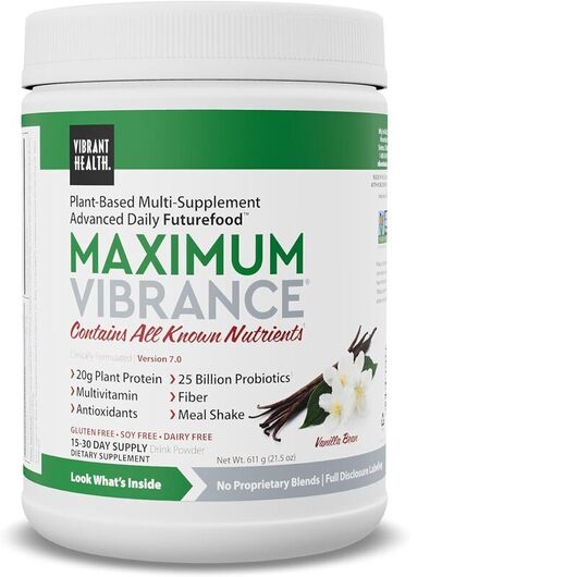 Основное фото товара Суперфуд, Maximum Vibrance Complete Vegan Meal Shake, 611 г