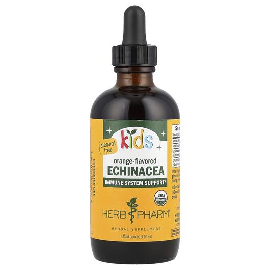 Основне фото товара Herb Pharm, Kids Echinacea Alcohol Free Orange, Ехінацея, 120 мл