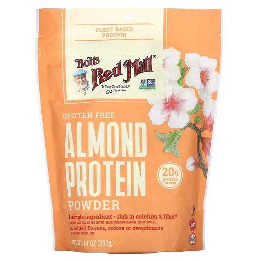 Основне фото товара Bob's Red Mill, Almond Protein Powder Gluten Free, Протеїн, 