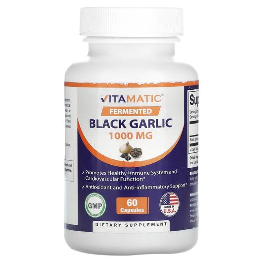 Основное фото товара Экстракт Чеснока, Fermented Black Garlic 1000 mg, 60 капсул