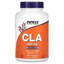 CLA 800 mg Линолевая кислота 800 мг NOW 180 капсул