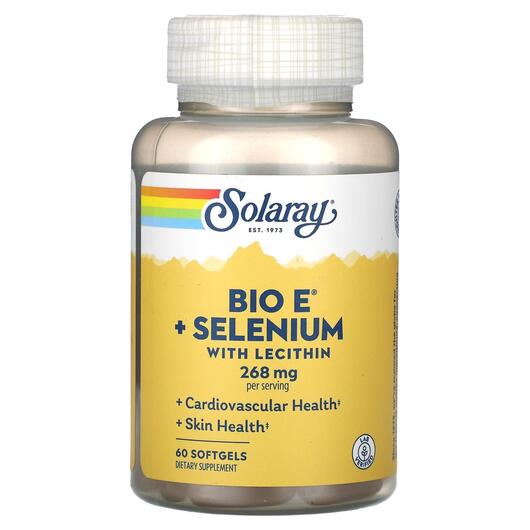 Основное фото товара Solaray, Лецитин, Bio E + Selenium with Lecithin, 60 капсул