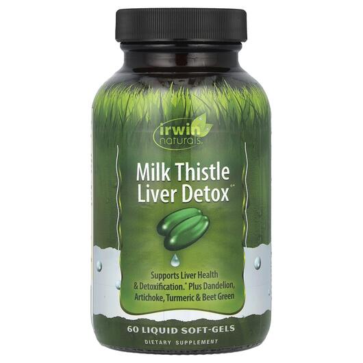 Основное фото товара Irwin Naturals, Расторопша, Milk Thistle Liver Detox, 60 капсул