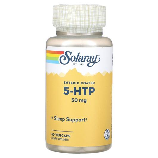 Основное фото товара Solaray, 5-гидрокситриптофан, 5-HTP 50 mg, 60 капсул