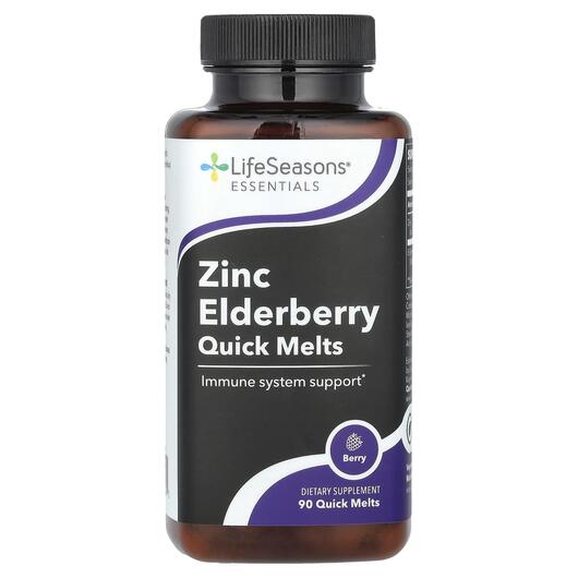 Основное фото товара Цинк, Zinc Elderberry Quick Melts Berry, 90 Quick Melt