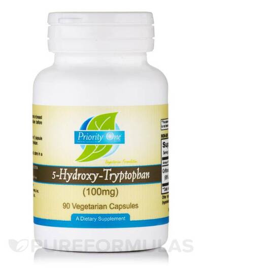 Основне фото товара 5-Hydroxy-Tryptophan 100 mg, 5-гідрокситриптофан, 90 капсул