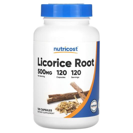 Основное фото товара Nutricost, Лакрица, Licorice Root 500 mg, 120 капсул
