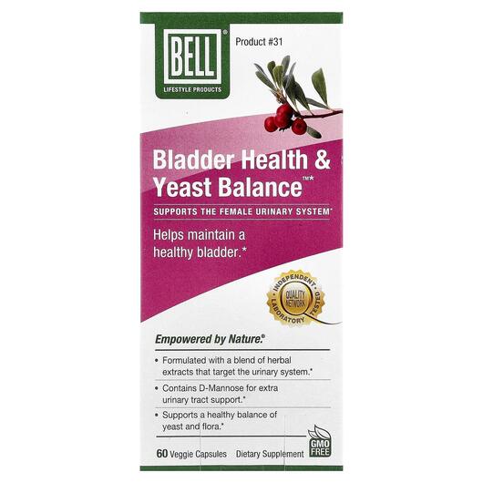 Основное фото товара Bladder Health & Yeast Balance, Поддержка мочевого пузыря, 60