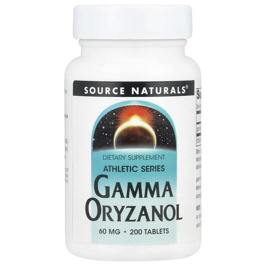 Основное фото товара Source Naturals, Гамма-оризанол, Gamma Oryzanol, 200 таблеток