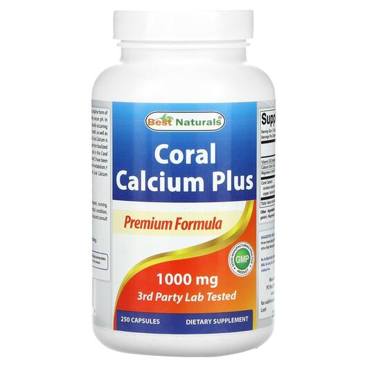Основное фото товара Коралловый Кальций, Coral Calcium Plus 500 mg, 250 капсул