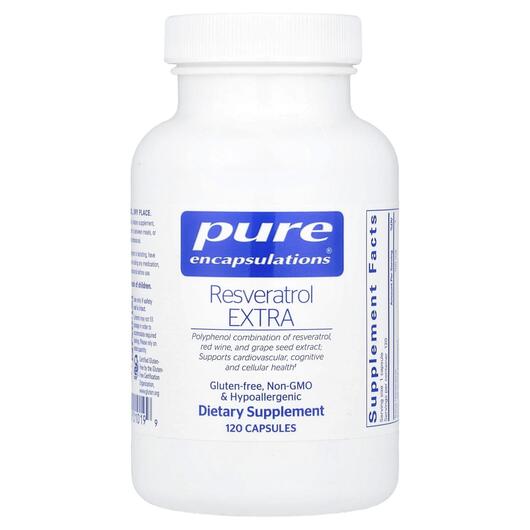 Основное фото товара Pure Encapsulations, Ресвератрол, Resveratrol EXTRA, 120 капсул