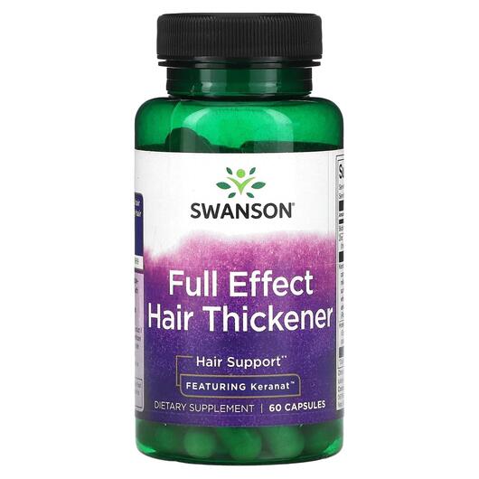 Основное фото товара Swanson, Кожа ногти волосы, Full Effect Hair Thickener, 60 капсул
