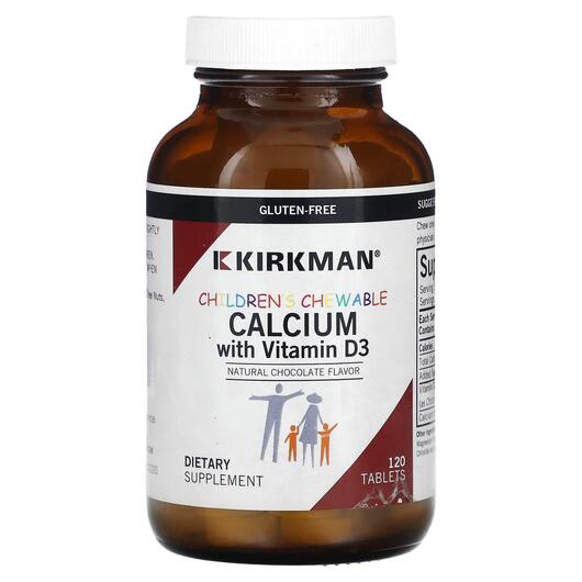 Основное фото товара Children's Chewable Calcium with, Кальций с витамином D3, 12