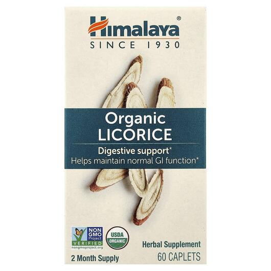 Основное фото товара Лакрица, Licorice Organic Digestive Support, 60 таблеток