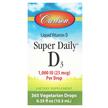 Carlson, Витамин D3, Super Daily D3 1000 IU, 10.3 мл