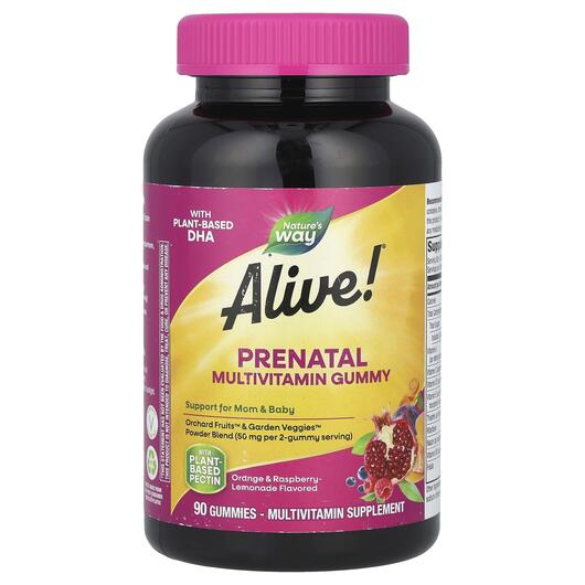 Основное фото товара Витамины для беременных, Alive! Prenatal Gummies, 90 конфет