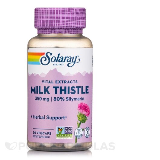 Основное фото товара Milk Thistle Seed Extract One Daily 350, Расторопша, 30 VegCapsul