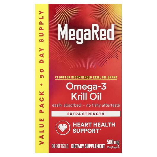 Основное фото товара Schiff, Омега 3, MegaRed Superior Omega-3 Krill Oil, 90 капсул