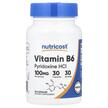 Nutricost, Витамин B, Vitamin B6 100 mg, 30 капсул