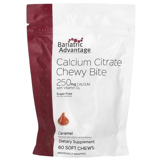 Основное фото товара Calcium Citrate Chewy Bite Sugar-Free, Кальция Цитрат, 60 таблето