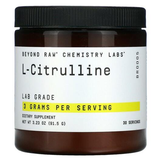 Основное фото товара GNC, L-Цитруллин, Beyond Raw Chemistry Labs L-Citrulline, 91.5 г