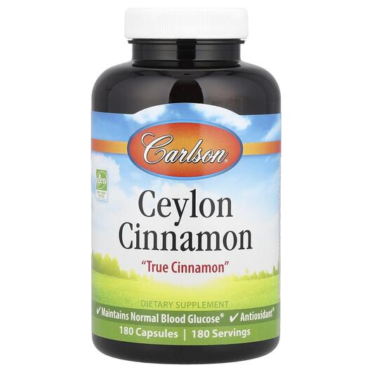 Основное фото товара Carlson, Экстракт корицы, Ceylon Cinnamon, 180 капсул