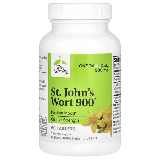 Основне фото товара Terry Naturally, St. John's Wort 900, Звіробій, 60 таблеток