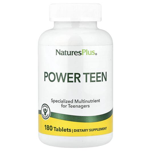 Основное фото товара Natures Plus, Витамины для подростков, Power Teen, 180 таблеток