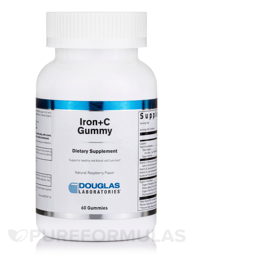 Основное фото товара Железо, Iron+C Gummy Natural Raspberry Flavor, 60 таблеток