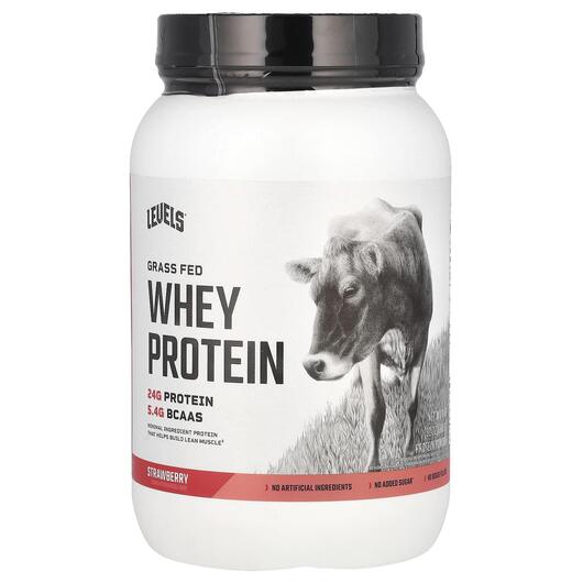 Основное фото товара Протеин Изолят, Grass Fed Whey Protein Powder Strawberry, 907 г