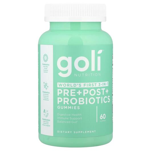 Основное фото товара Goli Nutrition, Пробиотики, Pre+Post+Probiotics, 60 таблеток