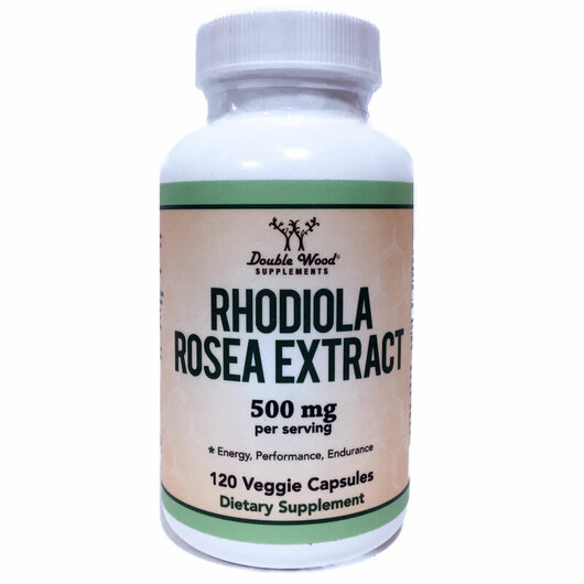 Основное фото товара Double Wood, Родиола, Rhodiola Rosea Extract 500 mg, 120 капсул
