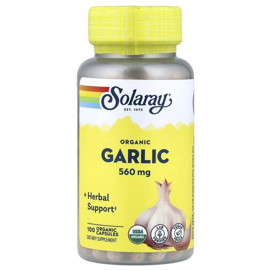 Основное фото товара Organically Grown Garlic 600 mg, Экстракт Чеснока 600 мг, 100 кап