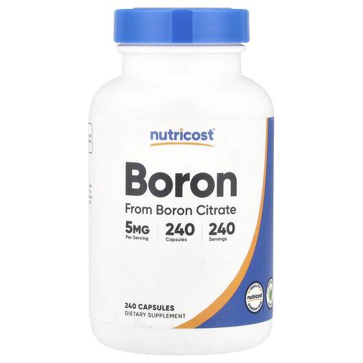 Основное фото товара Nutricost, Бор, Boron 5 mg, 240 капсул