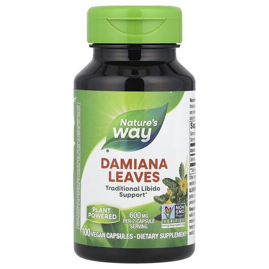 Основное фото товара Дамиана 400 мг Листья, Damiana Leaves 400 mg, 100 капсул