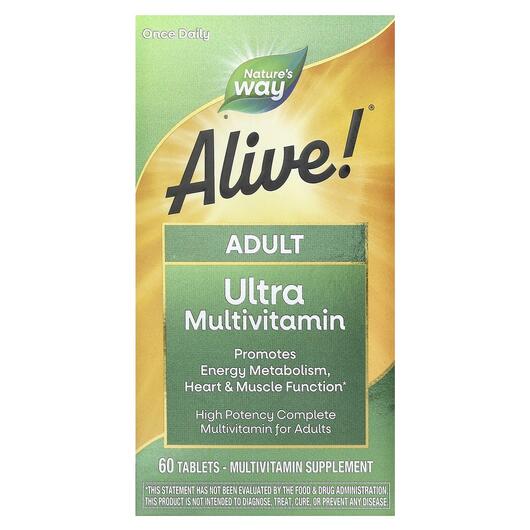 Основное фото товара Nature's Way, Мультивитамины, Adult Ultra Potency, 60 таблет