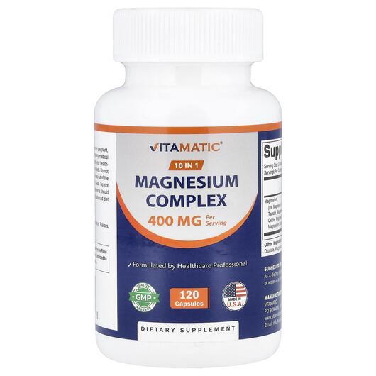 Основне фото товара Vitamatic, Magnesium Complex, Магній, 120 капсул