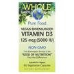 Фото товару Whole Earth & Sea Vegan Bioenhanced Vitamin, Вітамін D3, 60 к
