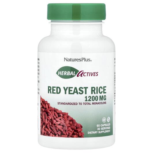 Основное фото товара Травяные добавки, Herbal Actives Red Yeast Rice 600 mg, 60 капсул