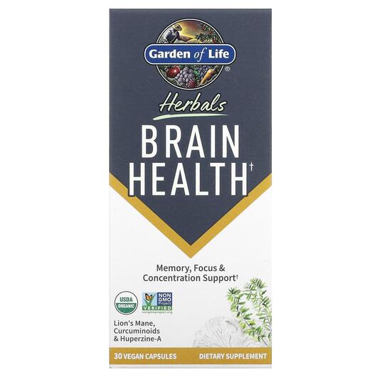 Основное фото товара Травяные добавки, Herbals Brain Health Mint, 30 капсул