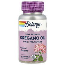 Масло Орегано 70% Карвакрол Oregano Oil Solaray 60 капсул Масло Орегано 70% Карвакрол Oregano Oil Solaray 60 капсул
