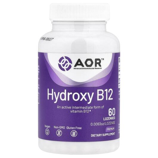 Основное фото товара AOR, Витамин В12 Гидроксокобаламин, Hydroxy B12 1 mg, 60 пастилок