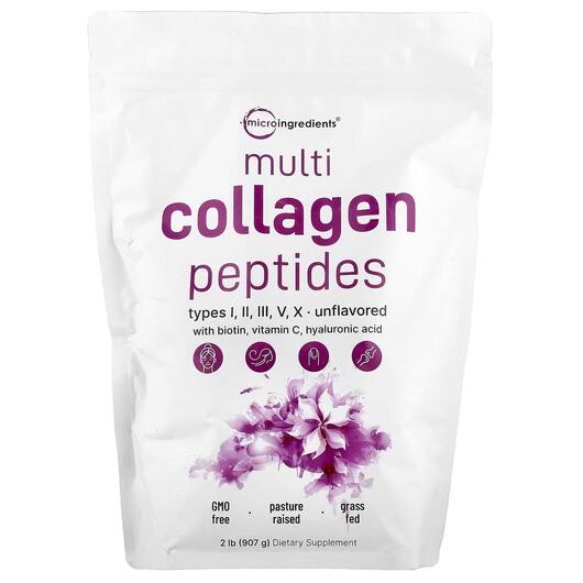 Основное фото товара Multi Collagen Peptides Type I II III V X Unflavored, Коллаген, 9