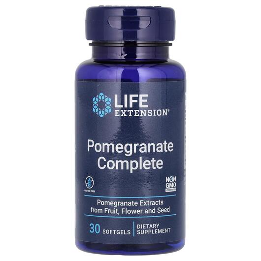 Основное фото товара Life Extension, Гранат, Pomegranate Complete, 30 капсул