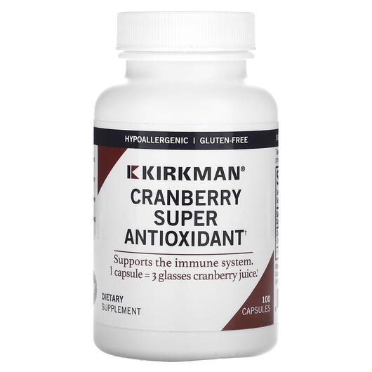 Основное фото товара Kirkman, Антиоксиданты, Cranberry Super Antioxidant, 100 капсул