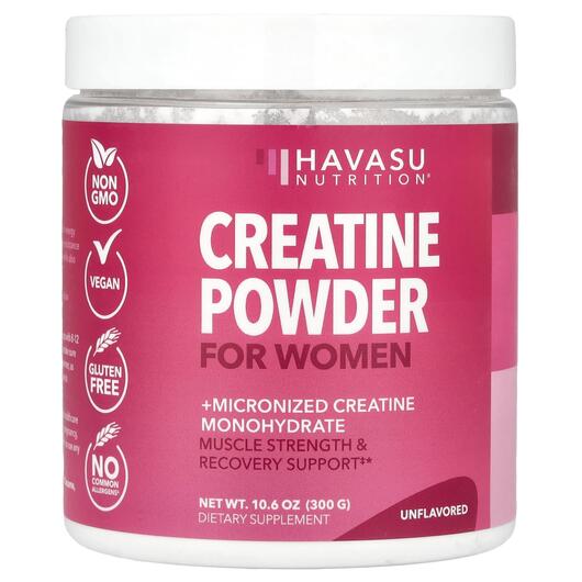 Основное фото товара Креатин, Creatine Powder For Women Unflavored, 300 г