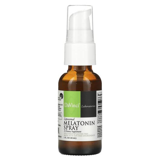 Основное фото товара DaVinci Laboratories, Мелатонин, Liposomal Melatonin Spray, 30 мл