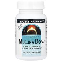Mucuna Dopa 100 mg Мукуна Source Naturals 60 капсул