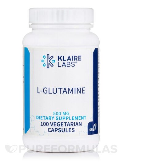 Основное фото товара Klaire Labs, L-Глутамин, L-Glutamine 500 mg, 100 капсул